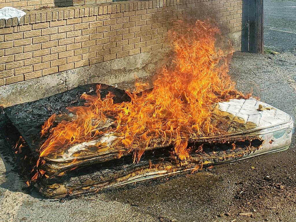can you burn a mattress in texas